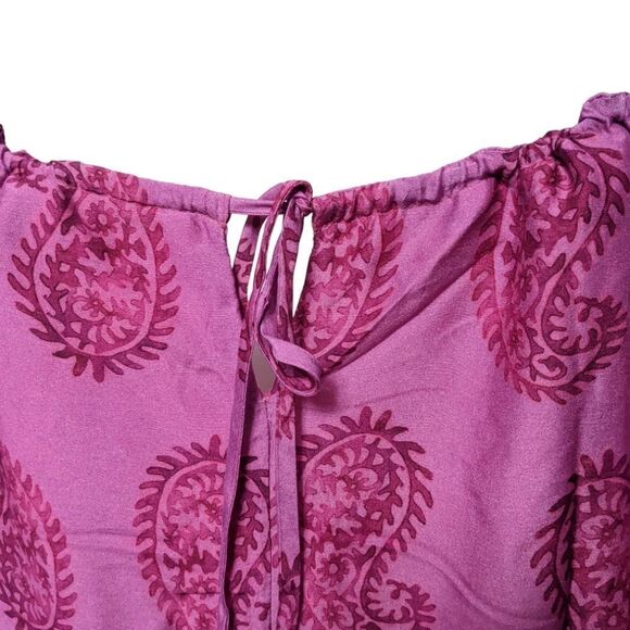 NWT VIX Leelah Cutout Open Back Paisley Dress M - Picture 11 of 13